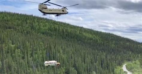 Into The Wild Bus Airlifted From Alaska Backcountry Over Safety Concerns Cbs News
