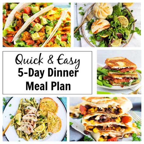Quick And Easy 5 Day Dinner Meal Plan Beautiful Eats And Things