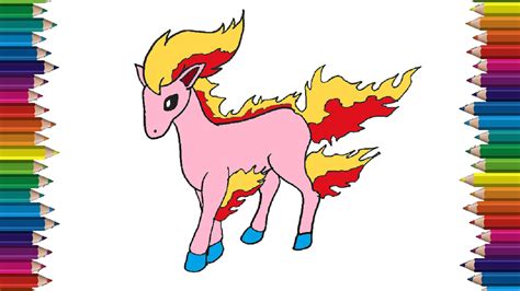 How To Draw Ponyta From Pokemon Step By Step Pokemon Drawing And