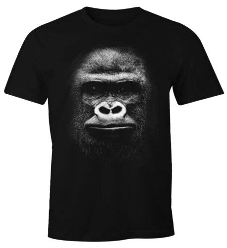 Herren T Shirt 3d Gorilla Gorillakopf Fun Shirt Moonworks® Ebay