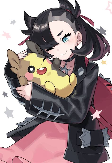 Marnie Morpeko And Morpeko Pokemon And 1 More Drawn By Chorefuji