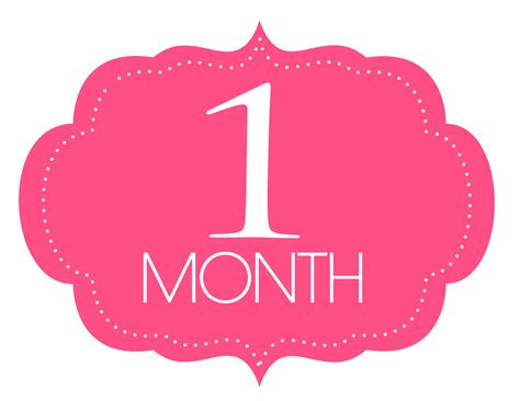 Free Printable 1 Month Old Sign Monthly Baby Photos Baby Monthly
