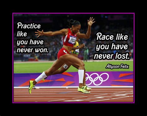 Inspirational Allyson Felix Track Running Quote Poster Motivation Quote
