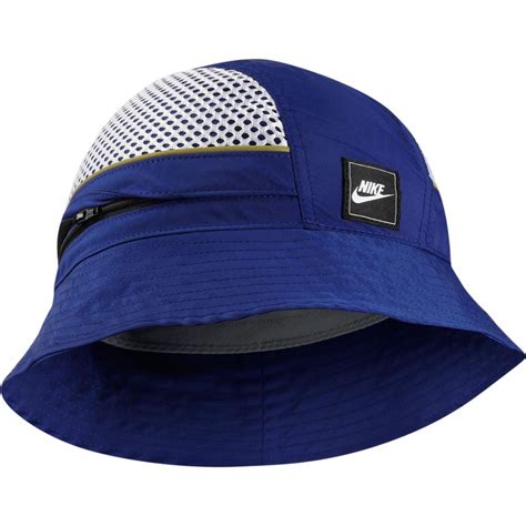 Hats Mens Nike Sportswear Mesh Bucket Hat Deep Royal — Carmel Judaica