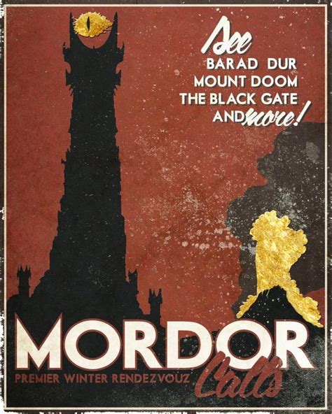 Wonderful Travel Posters Of Middle Earth The Hobbit