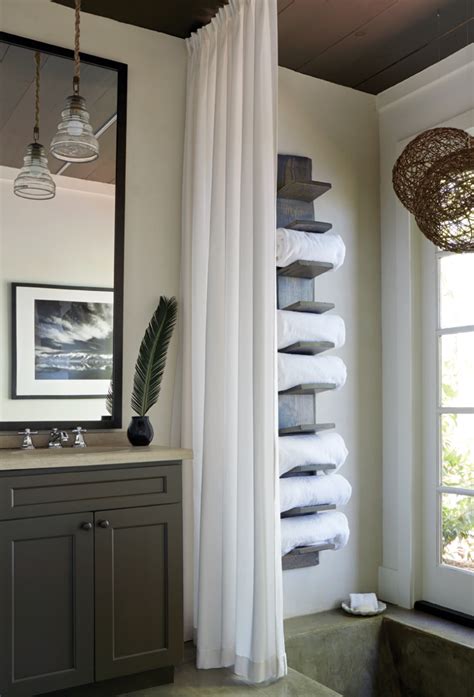The product description stated that the door could be. Front Row | Lake house bathroom, Bathroom towel storage ...