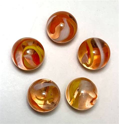 Rare 16mm Goldfish Glass Mega Marble Players Etsy