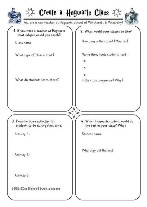Harry Potter Worksheets Collection Harry Potter Activities Harry