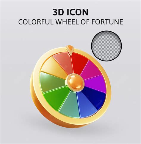 Premium Psd Colorful Wheel Of Fortune 3d Rendering Illustration