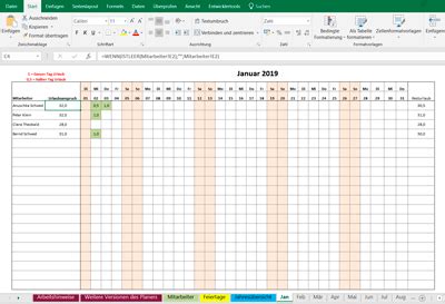 Die kalender eignen sich als. Kostenloser Excel-Urlaubsplaner 2019 mit Resturlaub und ...