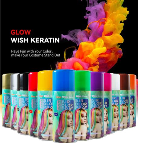 Glow Wish Keatin Hair Color Spray Washable Hair Color Spray 120ml