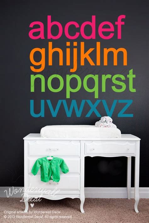 New Alphabets Wall Decal Bold Modern And By Wonderwalldecal Alphabet