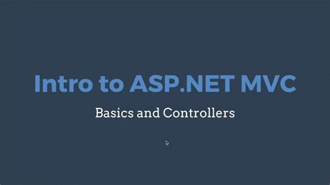 Intro To ASP NET Core MVC Controllers YouTube