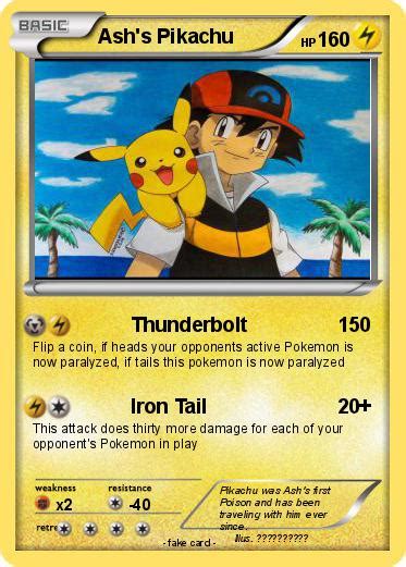 Pokémon Ash S Pikachu 667 667 Thunderbolt My Pokemon Card