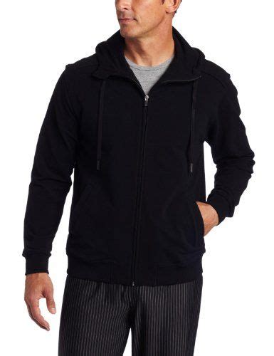 American Essentials Mens French Terry Full Zip Hoody Black Small