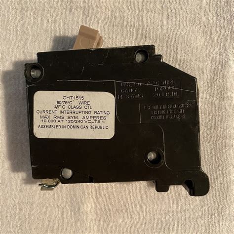 Eaton Cht1515 15a 1 Pole Type Cht Twin Circuit Breaker 120240v New