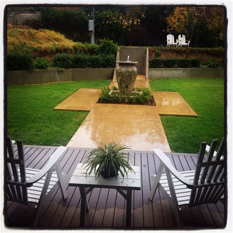 Fountain and polished concrete | Outdoor decor, Polished ...