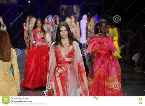 Models Walk The Runway Finale During The Naeem Khan Fashion Show