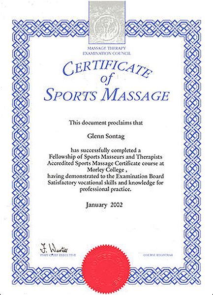 fsmt accredited sports massage certificate — blue eye osteopathy