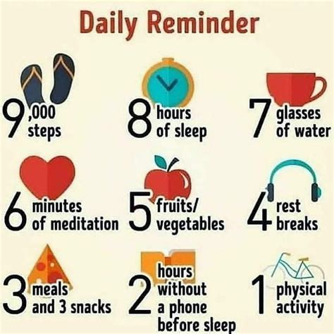 Daily Reminder To Get Health And Fitness Daily Reminder How To Plan
