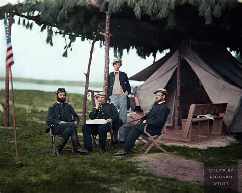 Union Cavalry Officers From The 5th Cavalry Regiment Of The United