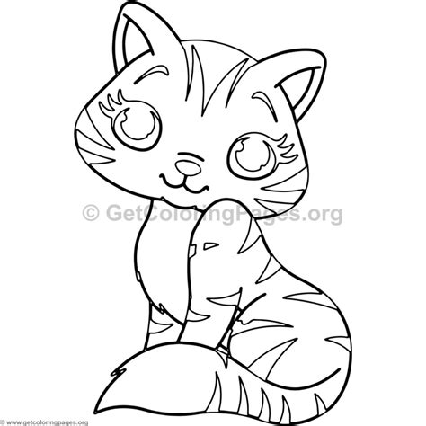 This coloring sheet will also help your child learn the spelling of kitten. Cute Baby Cat Animal Coloring Pages - GetColoringPages.org
