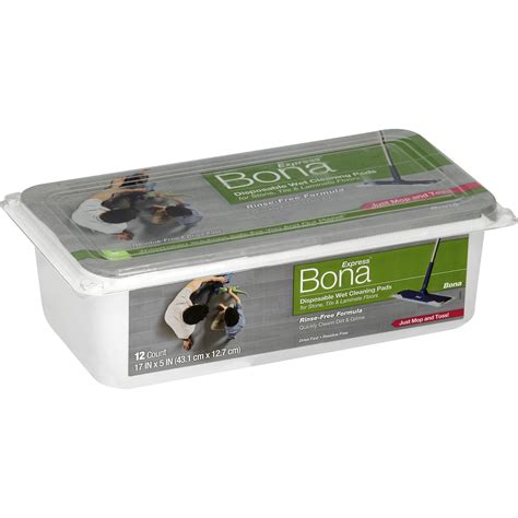 Bona Express Disposable Wet Cleaning Pads For Hard Surface Floors
