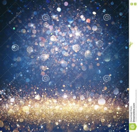 Twinkled Christmas Background Glitter Gold And Blue With Sparkling Stock Image Image Of