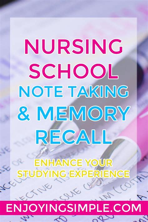 Nursing School Journey Taking Notes And Memorizing Information