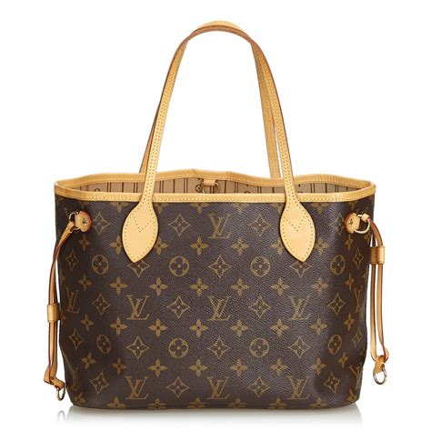 Louis Vuitton Vintage Neverfull Pm Bag Brown Monogram Canvas And