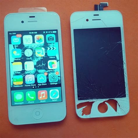 Apple Iphone 4 Smashed Front Screen Replacement Repair Ser Flickr