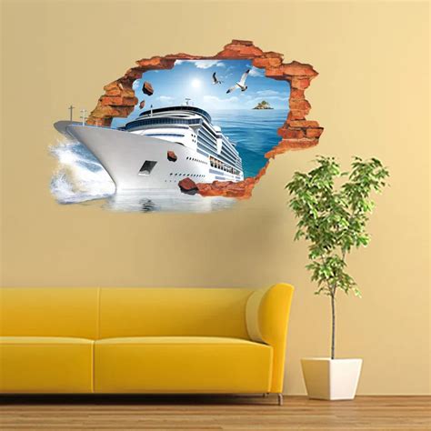 New Style 3d Effect Creative Wall Sticker For Bedroom Decoration Home
