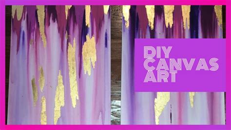 Diy Glam Drip Paint Wall Art With Metallic Gold Foil So