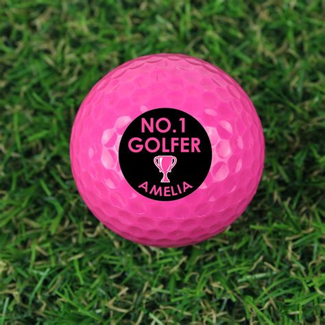 Personalised No1 Golfer Pink Golf Ball Love My Ts