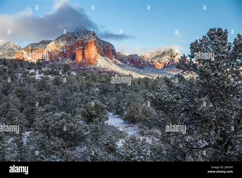 Thunder Mountain Illuminated By The First Warm Sunrays Of Dawn After An