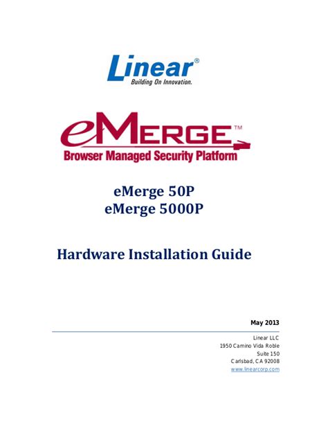 Linear Emerge50 Emerge 50p Emerge 5000p User Manual