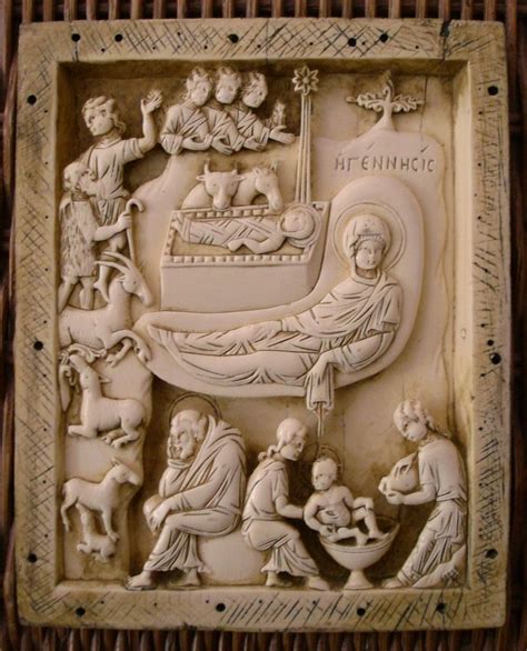 Nativity Relief Icon Vatican Art Byzantine Art Nativity