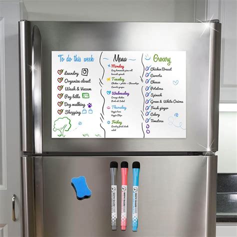 Magnetic Whiteboard For Fridge White Board For Kitchen Dry Erase Board