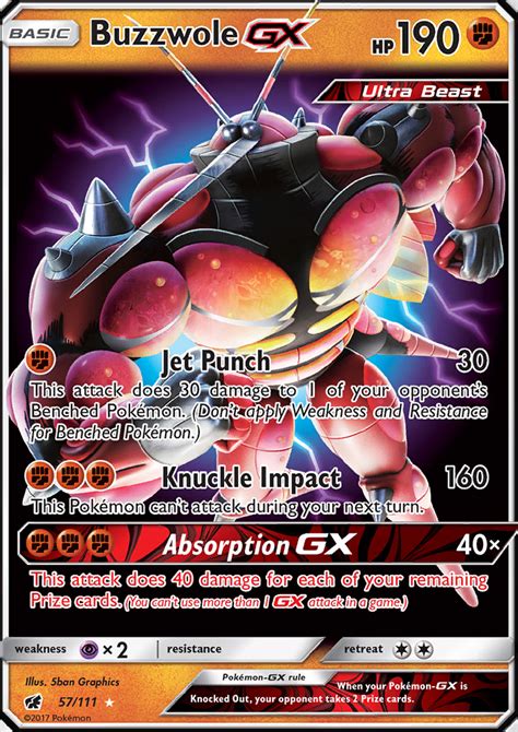 Usually, the item can be found on sale, but the price seldom dips below three figures. Buzzwole GX 57/111 SM Crimson Invasion Ultra Rare Holo Pokemon Card MINT TCG