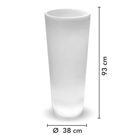 Vaso Cilindrico Ricaricabile Per Esterni 93 Cm