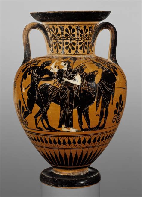 Attic Black Figure Neck Amphora Attributed To Leagros Group Greek