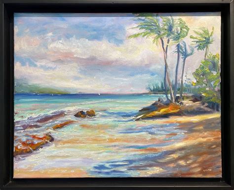 Honokowai Beach Park Lahaina Maui Hawaii Original Oil Painting