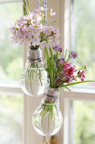 Light Bulb Vases Com Imagens Garrafas Decoradas Decoração