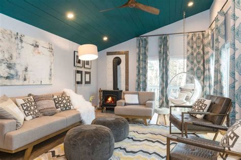 This is a computer rendering of a nicely designed open concept attic apartment, much of which is comprised of a living room with adjacent office. Living Room Design Ideas And Pictures