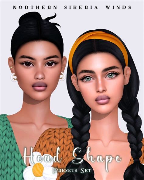 Head Shape Presets Set Northern Siberia Winds Sims 4 Cc Eyes The