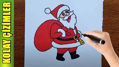Yılbaşı Noel Baba Nasıl çizilir Kolay Noel Baba çizimi Noel Baba