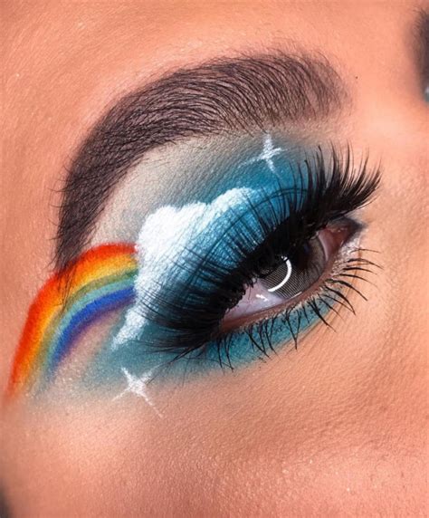 32 Pride Makeup Looks — Cloud Rainbow Eye Makeup