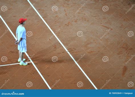 Ball Boy In Action During A Tennis Match Editorial Stock Image Image