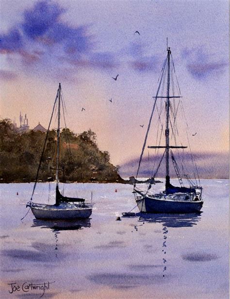 Watercolor Boat Plein Air Watercolor Watercolor Landscape Paintings