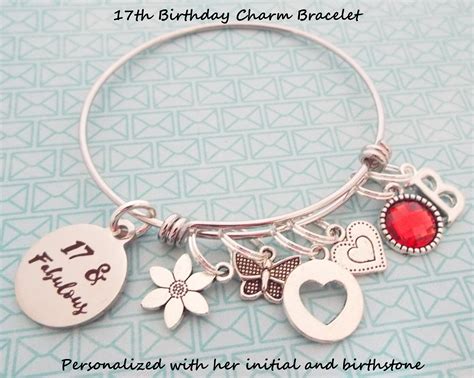 Girl 17th Birthday Charm Bracelet T For 17th Birthday Etsy